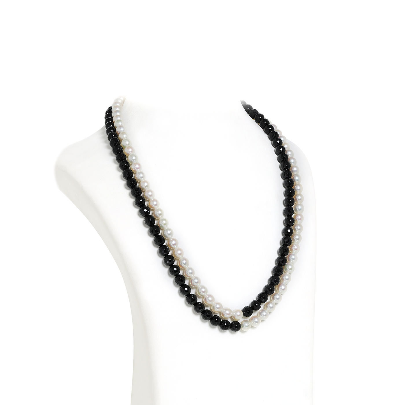 Black Onyx Pearl Drops Necklace – Nakoda Payals