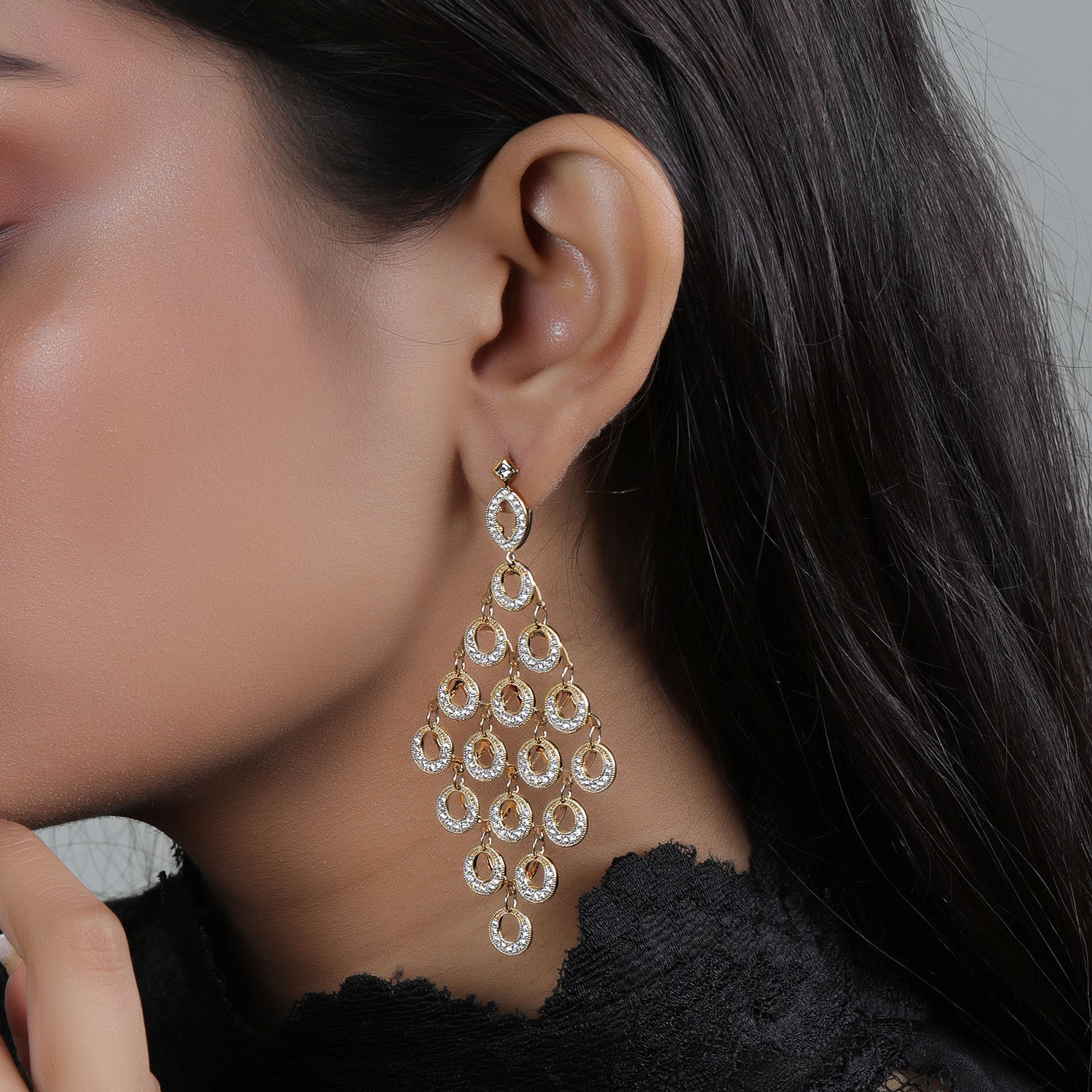 Diamond Trendy Earrings by Shobha - Jewellery Designs