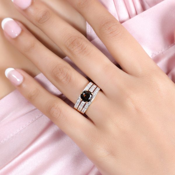 14k Black Gold Solitaire Ring - Diamond Engagement Setting