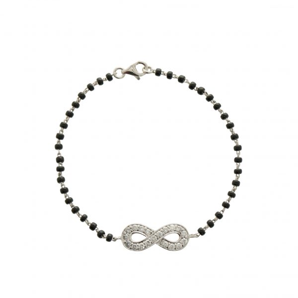 Black Beaded Diamond Bracelet Jaipur Jewels