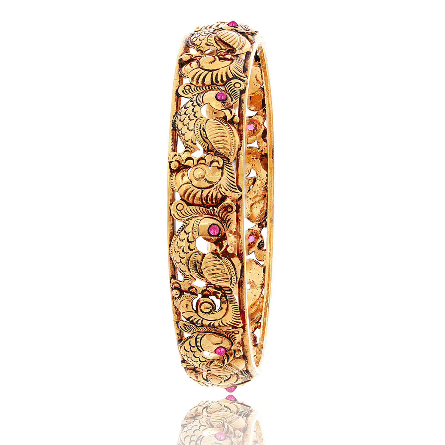 Statement Gold Toned Round Cuff Bracelet – www.pipabella.com