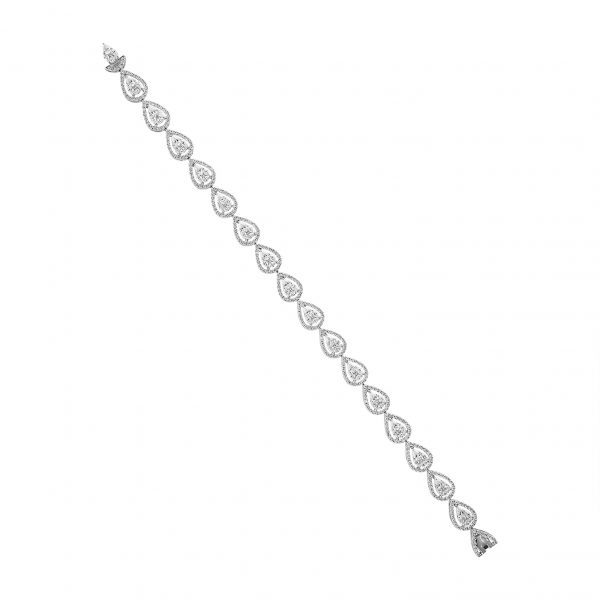 15 Cent Moissanite Diamond Tennis Bracelet Pure Silver White Gold Plat –  Luxury Souvenir