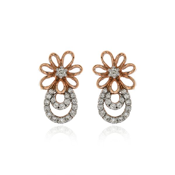 Rose Gold Floral Diamond Tops
